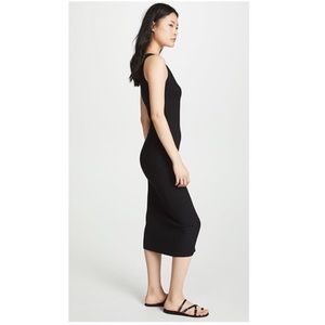 GAP RIB-KNIT RAZORBACK BLACK DRESS